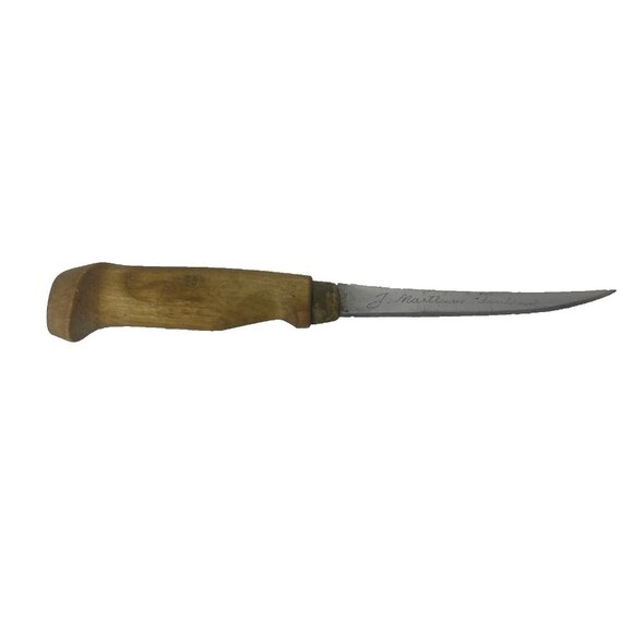 Vintage Rapala J. Marttiini Finland 8" Fish Fillet Knife 4" Blade Wood Handle - Picture 1 of 9